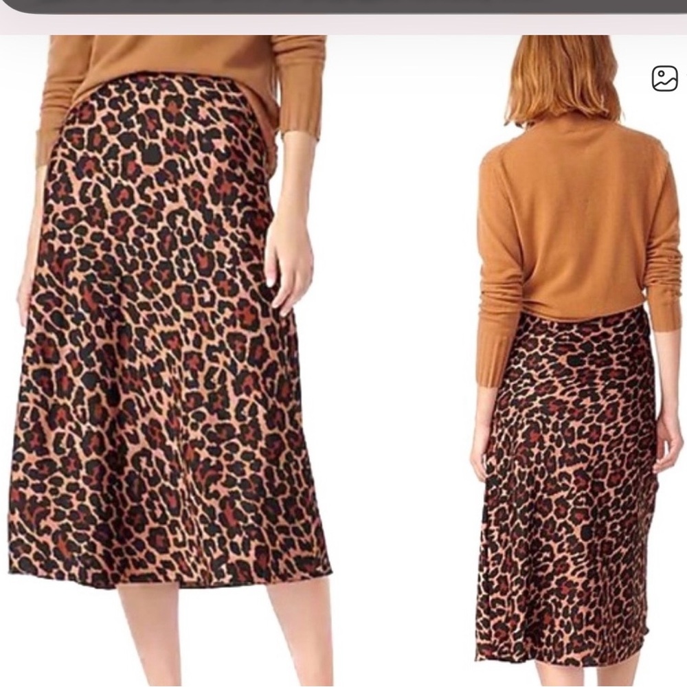 NWT J.Crew Pull-On Slip Skirt in Leopard xxs
